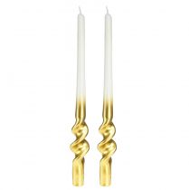 Artikel Snoede lys hvidguld spirallys Ø2cm H30cm 2 stk