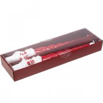 Artikel Tilspidset snemandslys julerød 26cm 2stk