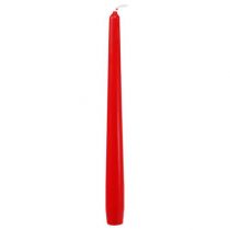 Artikel Tilspidsede stearinlys 250/23 rubin (12 stk.)