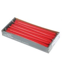 Artikel Tilspidsede stearinlys 250/23 rubin (12 stk.)