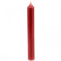 Tilspidslys røde farvede lys rubinrøde 180mm / Ø21mm 6stk