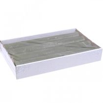 Artikel Ensfarvede lys olivengrønne pindelys 34×240mm 4 stk