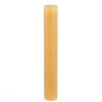 Artikel Koniske lys ensfarvede lys honning 34x240mm 4 stk