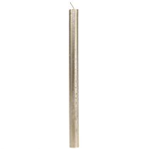 Artikel Koniske lys ensfarvede lys guld 21×240mm 12 stk