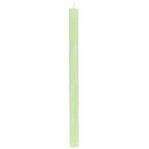 Artikel Koniske stearinlys ensfarvede limegrønne​​​​​​​​ 21×240 mm 12 stk.