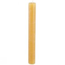 Artikel Koniske lys ensfarvet honning 34x300mm 4 stk