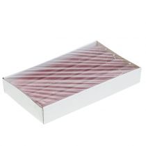 Artikel Koniske lys ensfarvede gammelrosa 34mm x 240mm 4 stk