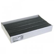 Artikel Koniske stearinlys ensfarvede antracitlys 34×240mm 4 stk.