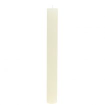 Artikel Taper stearinlys ensfarvet creme 34mm x 300mm 4stk