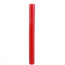 Artikel Koniske lys indfarvede lys røde 21×240mm 12stk