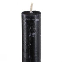 Artikel Koniske lys ensfarvede lys sorte 21×240mm 12 stk