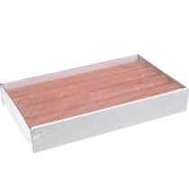 Artikel Koniske lys farvet orange fersken 34×240mm 4stk