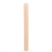 Artikel Tilspidsede stearinlys ensfarvede Orange Fersken 21×240mm 12stk