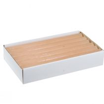 Artikel Ensfarvede kegleformede lys, orange fersken, 22×240 mm, 12 stk.