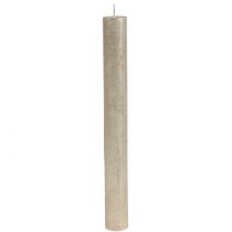 Artikel Taper stearinlys ensfarvet champagne 34mm x 300mm 4 stk
