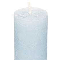 Artikel Blåt konisk lys til lysestager og borddekoration, 34x240 mm, 4 stk.