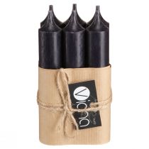 Artikel Taper stearinlys korte små stearinlys sorte 110mm Ø21mm 6 stk bundt