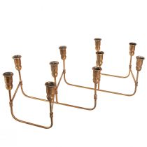 Artikel Antik pind lysestage til 10 lys guld 46×46cm H16,5cm