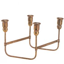 Artikel Antik pind lysestage til 4 lys guld 18×18cm H16,5cm