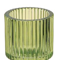 Artikel Pind lysestage glas fyrfadsstage grøn H8cm 4 stk