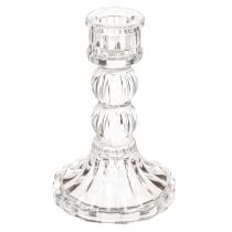 Artikel Transparent lysestage, klassisk design, borddekoration, 12 cm, 2 stk.