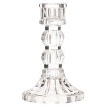 Artikel Transparent lysestage, klassisk design, borddekoration, 12 cm, 2 stk.