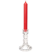 Artikel Transparent lysestage, klassisk design, borddekoration, 12 cm, 2 stk.