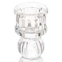 Artikel Transparent lysestage, klassisk design, borddekoration, 12 cm, 2 stk.