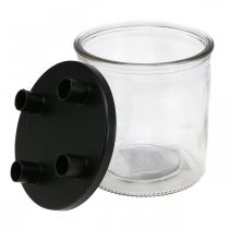 Lysestage glas Stang lysestage dekorationsglas H11cm Ø10cm
