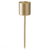 Artikel Pind lysestage mat guld lysestage til stikning 11cm 16 stk
