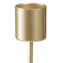 Artikel Stagelysholdere, mat guld, til indsætning, Ø24 mm, 11 cm, 16 stk.