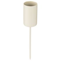 Artikel Metallysholder på stang, beige, H11 cm, 4 stk.