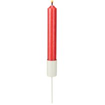Artikel Metallysholder på stang, beige, H11 cm, 4 stk.