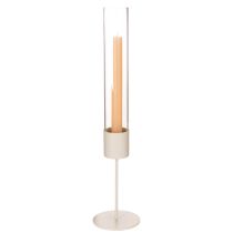 Artikel Moderne 45 cm cylinderformet lysestage i glas
