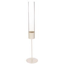 Artikel Lysestage med glascylinder på metalbase 50 cm