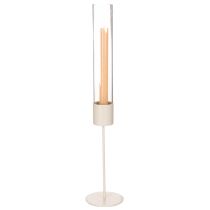 Artikel Lysestage med glascylinder på metalbase 50 cm