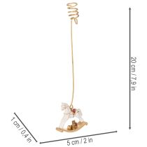 Artikel Juletræslysholder gyngehest 20 cm 3 stk.