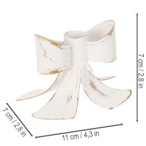 Artikel Vintage sløjfelysholder, 12 cm