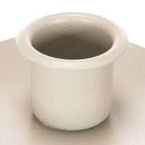 Artikel Lysestage med birketræsfod og metalring, 20 cm
