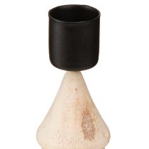 Artikel Lysestager juletræspynt træ natur H13cm 4 stk