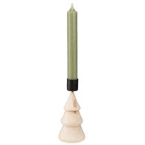 Artikel Lysestager juletræspynt træ natur H13cm 4 stk