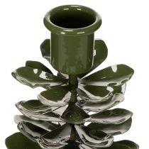 Artikel Lysestage juletræ grøn metaldekoration 28cm