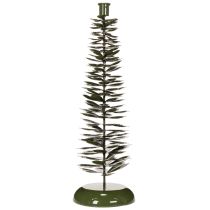 Artikel Lysestage i juletræsdesign, grønt metal, 45 cm