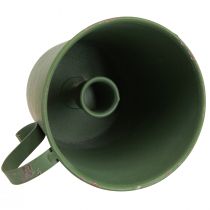 Artikel Tilspidset lysestage vintage kop dekorativ metalgrøn Ø11cm H11cm