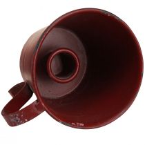 Artikel Tilspidset lysestage vintage kop dekorativ vinrød Ø9,5cm H8cm 3stk
