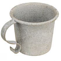 Artikel Tilspidset lysestage vintage kop metalgrå Ø7cm H6cm 2stk