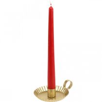 Lysestage metal pind lysestage guld Ø9,5cm 4 stk