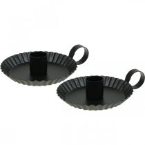Artikel Lysestage sort metal pind lysestage Ø9,5cm 4 stk
