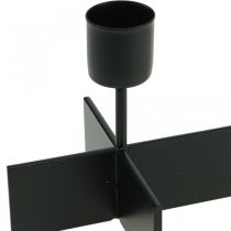 Artikel Lysestage sort, lysestage adventskrans 40cm H8cm