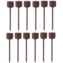 Artikel Pind lysestage til tilstopning rustbrun Ø22mm H10,5cm 12 stk